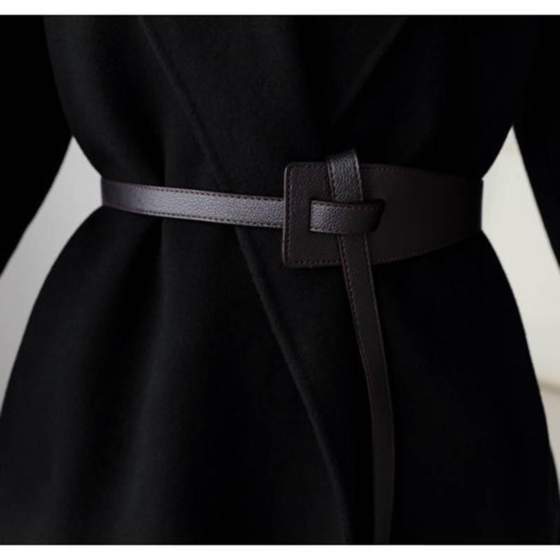 Thickened and Cotton Double-sided Woolen Coat for Women In The Long Section of Winter Slimming Cloak-style Woolen Coat with Belt