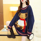Autumn and Winter Loose Casual Sweater College Style Knit Top Long Sleeve Simple Female Top