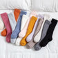3 Pairs of Coral Fleece Warm Socks Solid Color Plush Calf Socks Plus Velvet Sleep Socks Autumn Winter Thickened Stockings
