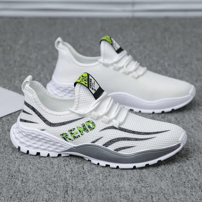 Casual Height Increasing Shoes Breathable Men's Shoes Flying Woven Sneakers Running Shoes