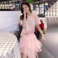 Dress Female Student Korean Version Loose Large Size Net Yarn Fairy Skirt Summer Small Fresh T-shirt Long Dress