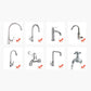 Tap Filter Rotatable Household Kitchen Splash-proof Shower Nozzle Water-saving Device Swivel Water Saving Tap Aerator Diffuser Faucet Filter Connector