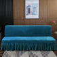 Armless Sofa Cover Inclusive Magic Sofa Cover Solid Color Folding Sofa Bed Cover with Skirt Elastic Furniture Protector Slipcover Couch Cover