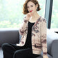 Floral Print Cardigan Women Autumn Winter Female Artificial Mink Wool Cardigan Loose Sweater Coat Fashion Knit Jacket Outwear