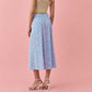 Skirts Women Summer Floral Print High Waist Stretch Slit Long A-Line Skirt Female Side Split Dating Skirts