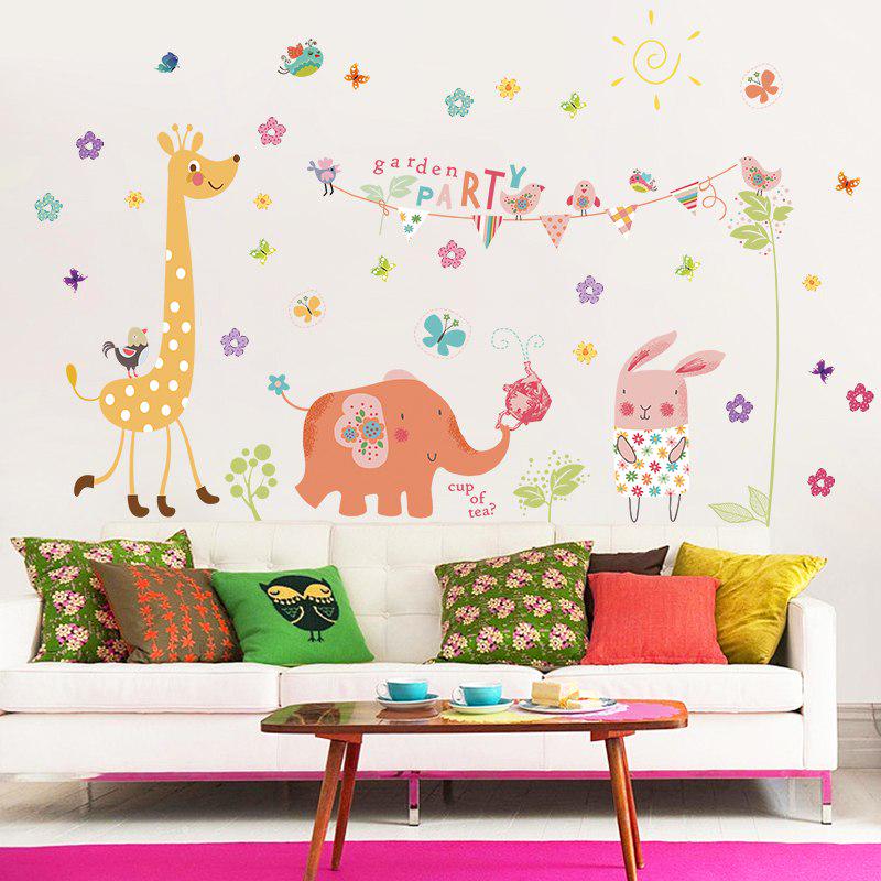 [Wall stickers] garden party wall stickers for kids rooms baby room bedroom living room flower cloud