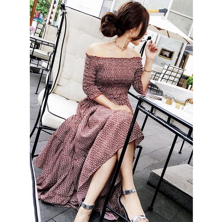 Femme Summer Dress 2020 Strapless Short Sleeve Retro Women Vintage Dresses Rockabilly Party Dress