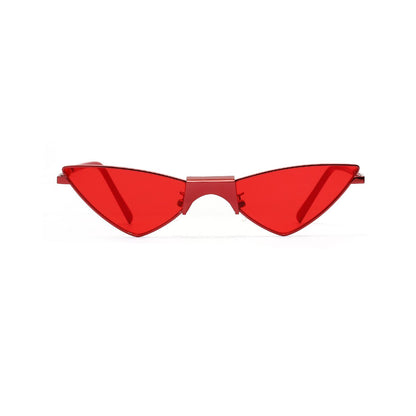 WTEMPO Butterfly sharp-eyed cat glasses popular sunglasses women through red retro sunglasses female