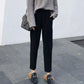 Harem Pants Women's Autumn and Winter High Waist Loose Plus Fleece Pants Nine Points Thin Feet Old Radish Pants Trousers