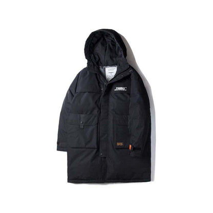 2021 Winter New Plus Size Men's Casual Warm Jacket Men's Long Down Jacket