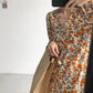 French Temperament Retro V-neck Floral Skirt Female Spring Summer Waist Thinner Over The Knee Chiffon Dress