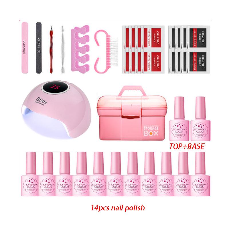 60W UV LED Lamp Dryer set Nail Gel Polish Kit Manicure Set Gel Nail Polish Nail art Tools Nail Set