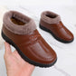 Winter Plus Velvet Warm Cotton Shoes Women's PU Waterproof Non-slip Mother Shoes Comfortable and Lightweight Flat Low-heel Snow Shoes