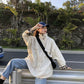Workwear Jacket Female Students Loose Hong Kong Style Retro Spring and Autumn Short Windbreaker