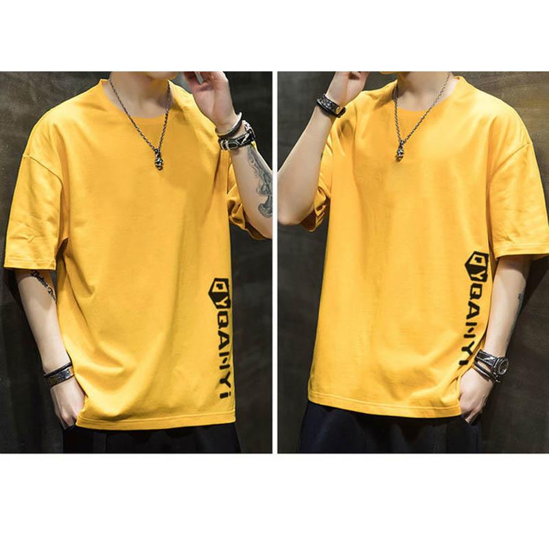 Large Size Fat Short-sleeved T-shirt Men's Loose Half-sleeved Men's Five-point Sleeve Men's Casual All-match Top
