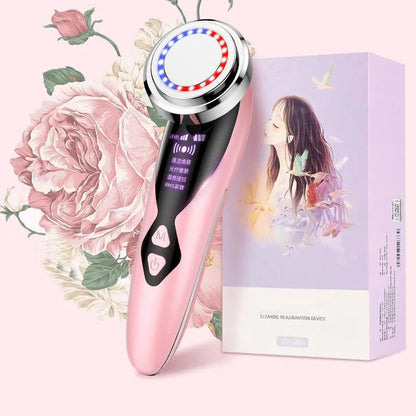 Warm Cleansing Skin Rejuvenation Color Light Ultrasonic Introduction Instrument Facial Vibration Massager Facial Export Electronic Beauty Instrument