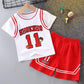 Children's Boys and Girls Summer Suits Fashionable Summer Baby Comfortable Western Style Short-sleeved Suit