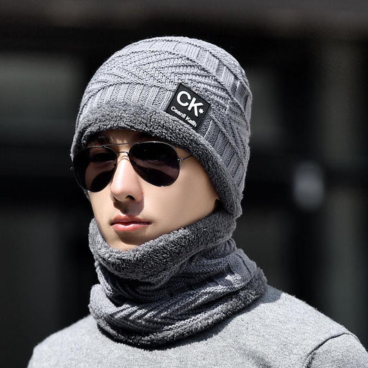 Autumn winter Warm hat Thick hat Fashion Man hat Plush Cotton hat Wild hat Windproof hat