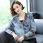Floral Print Cardigan Women Autumn Winter Female Artificial Mink Wool Cardigan Loose Sweater Coat Fashion Knit Jacket Outwear