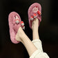 Fashionable Design Cotton Slippers Indoor Non-slip Flat Shoes, Autumn and Winter Warm Household Casual Slippers