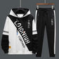 Spring & Fall Men Trendy Sweater Suit Hooded Pullover Casual Suit Campus Student Sportswear Teen Clothing