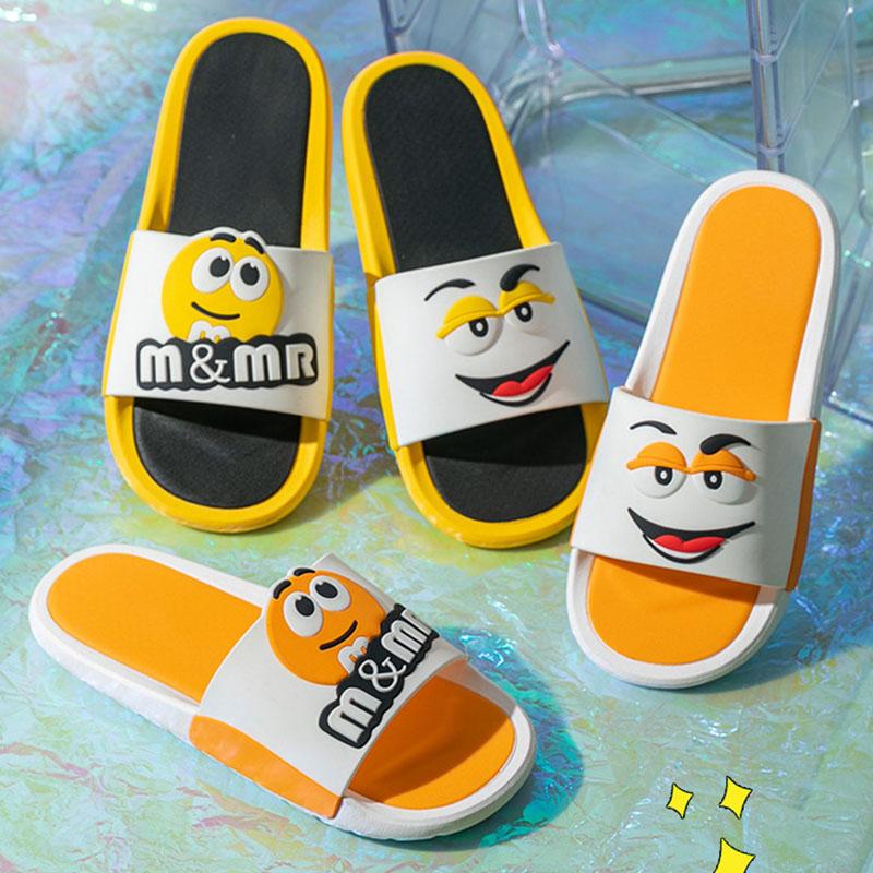 Slippers Women Summer Cute Cartoon Home Indoor Bathroom Bath Thick Bottom Outer Wear Non-slip Sandals and Slippers Men