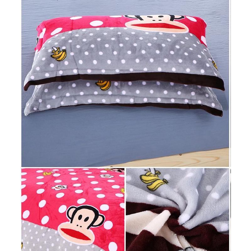 Flannel Pillow Case Pair of Adult Student Coral Fleece Pillow Case Pillow Case