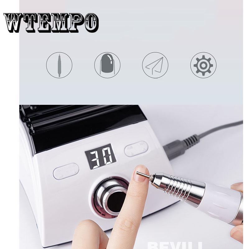 Nail Drill Machine Set Electric Grinding Pen File Cut Polish Cuticle Milling Speed Control