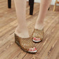 Summer Ladies Crystal Thick Bottom Wedge Plastic Sandals Jelly High Heel Non-slip Sandals High Heels Fish Mouth Shoes