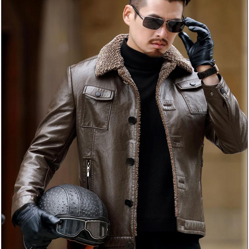 Fashionable Urban Men's Jacket Autumn and Winter Fashion Trend Slim Thickening Plus Velvet Warm Jacket