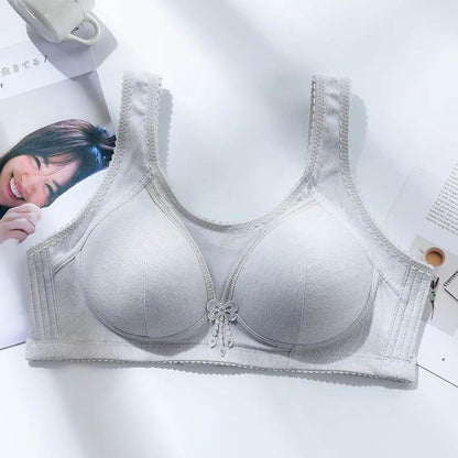 No Steel Ring Tube Top Ladies Thin Cotton Vest Gather Soft Cotton Breathable Full Cup Plus Size Bra