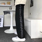 INS Harajuku Style Letter Print Wide-leg Straight Pants Women's Spring and Summer Loose Casual Sports Pants Hip-hop Lazy Style Couple Trousers