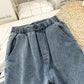 Loose and Thin Wide-leg Shorts Women's Summer Straight Denim Five-point Pants Trend