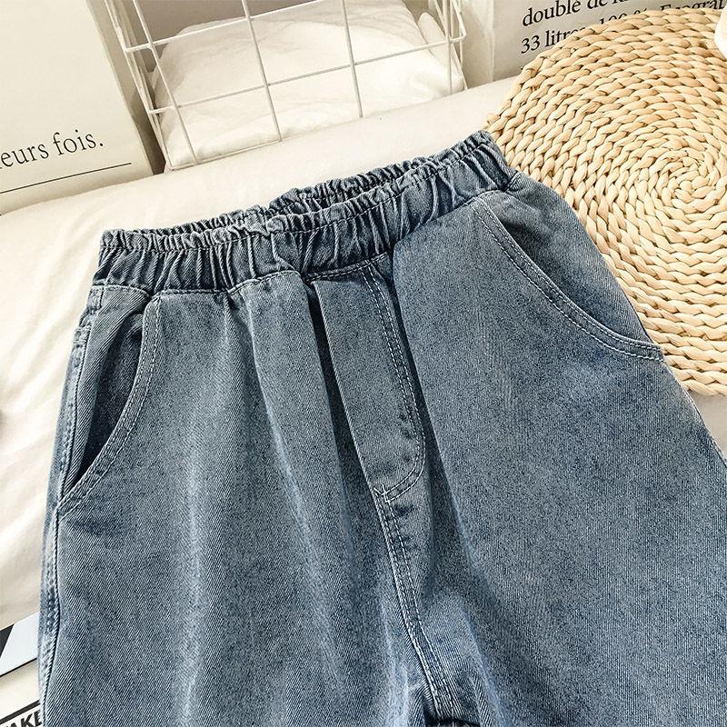 Loose and Thin Wide-leg Shorts Women's Summer Straight Denim Five-point Pants Trend