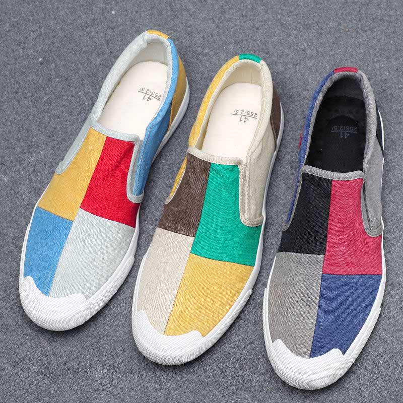 Plus Size 38-44 Summer Men Canvas Sneakers Comfortable Running Basketball Shoes Breathable Shockproof Non-slip Shoes