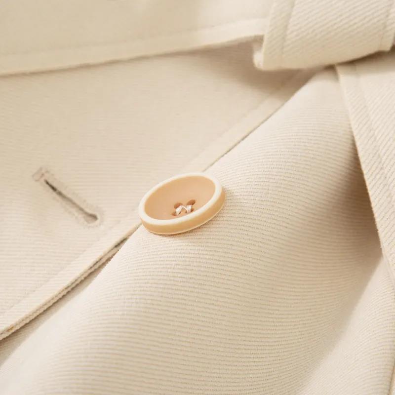 Spring Women's Trench Coat Mid-length Suede Long-sleeved All-match Fashion Coat Coat