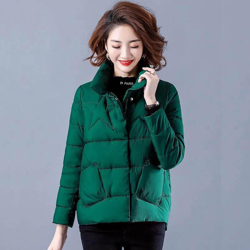 Down Coat Cotton Coat Women Short Short Middle-aged Mother Winter Coat Casual