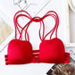 Sexy Beautiful Back Cross Sling Seamless No Steel Ring Skin-friendly Anti-sagging Gathered Backless Ladies Underwear Bra