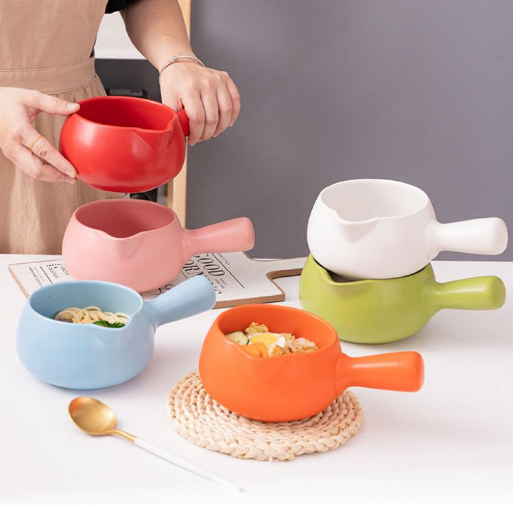 Japanese milk pot ceramic household non-stick pot porridge instant noodle hot milk baby food supplement mini casserole