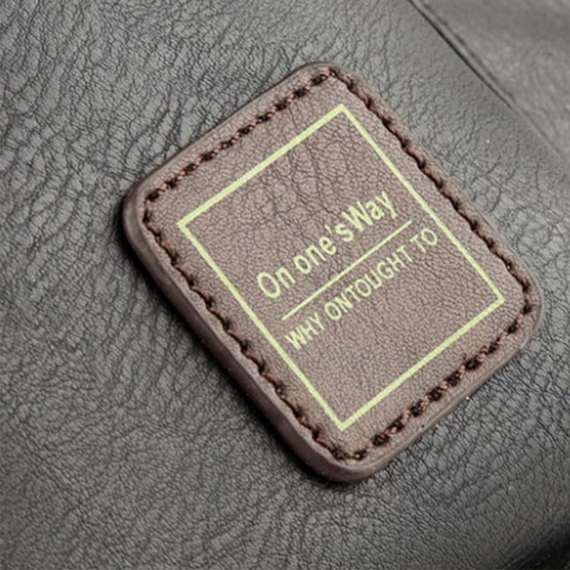 Backpack Male Travel Fashion Trend Men's Backpack Large Capacity PVC Leather Bag High School Student Schoolbag Male