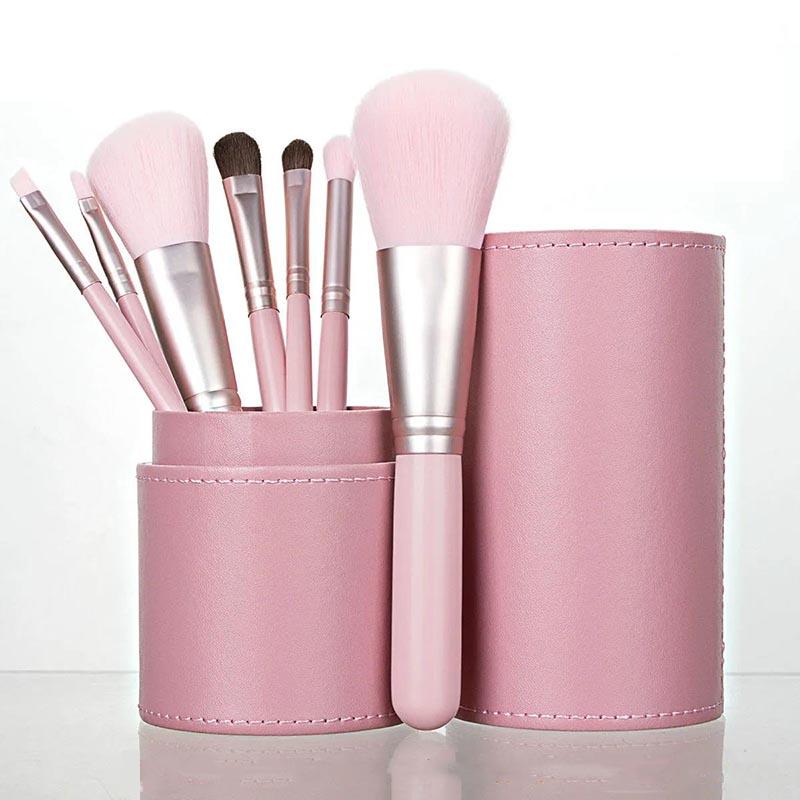 7pcs Professional Makeup Brush Set Soft Fur Beauty Highlighter Powder Foundation Concealer Multifunctional Cosmetic Tool
