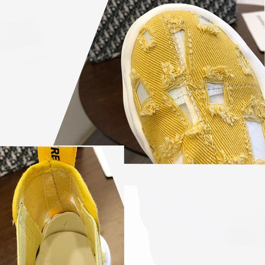 Autumn Korean Women's Martin Boots All-match Platform Dissolving Shoes Student Casual High-top Canvas Shoes