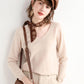 Wool V-neck Long-sleeved Sweater Autumn and Winter Fashion Sexy All-match Loose Blouse