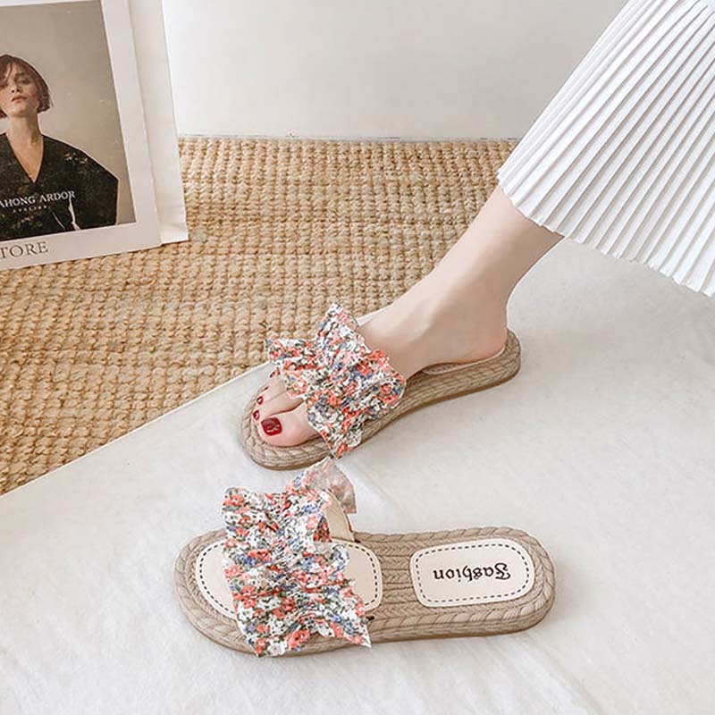 Flower Fairy Sandals and Slippers for Women's Outer Wear Summer Fashion All-match Beach Shoes
