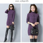 Half Turtleneck Wool Pullover Sweater Loose Mid-length Sweater Women Ladies Bottoming Shirt