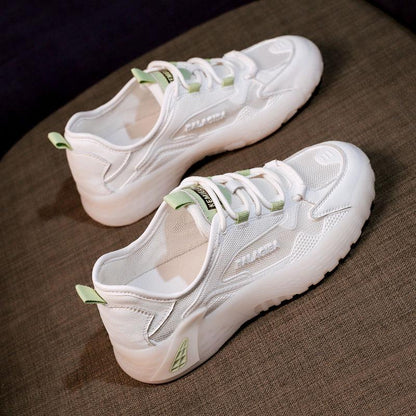 Women Sneakers Female Vulcanzied Flat Lace Up New Fashion Breathable Mesh White Shoes Woman Casual Shoes Woman