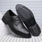 Men's Personality Printed Black Business Dress Shoes Men's Shoes Vintage Design Men's Casual Leather Shoes