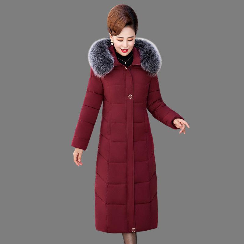 Winter Coat Women's Coat Middle-aged Women's Padded Clothes Long Over-the-knee Padded Jacket