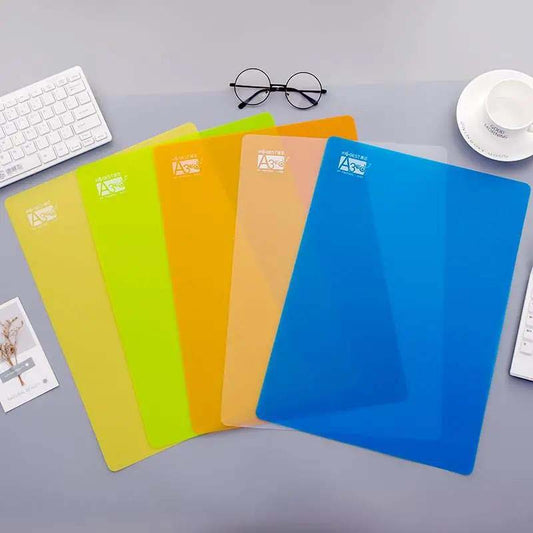 Candy Color A4 Student Writing Pad Hard Transparent Plastic Test Special Writing Pad