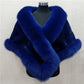 Faux Fur Shawl Women  Imitation Fox Fur Dress Capes Thick Warm Short Furry Jacket  Autumn Winter
